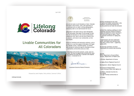 Screenshots of Lifelong Colorado State Plan