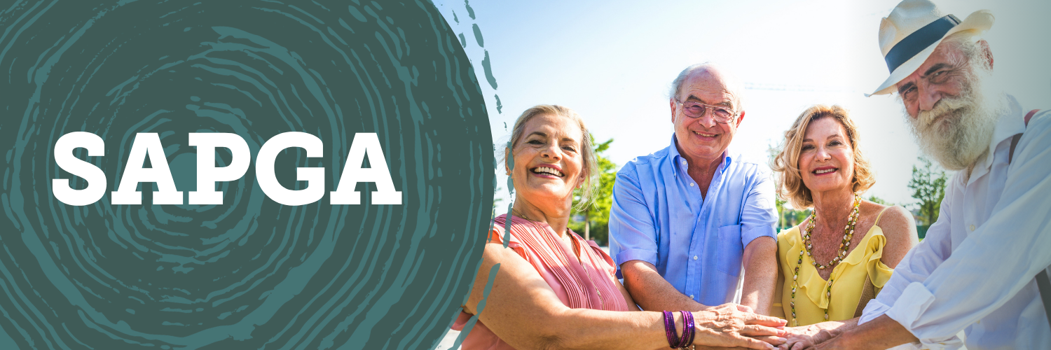 Banner image with text: SAPGA